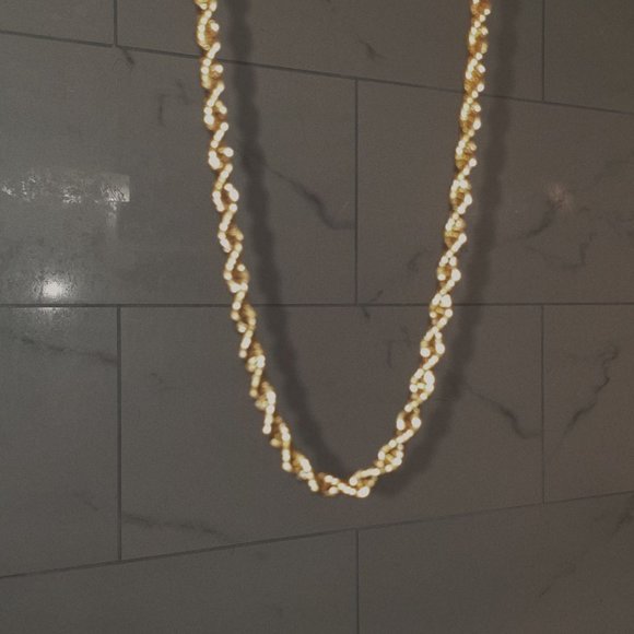 14k Gold-Plated Rope Chain Choker - Picture 2 of 5